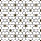 Hexagon grid cells with glitter polka vector seamless pattern.