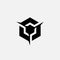 Hexagon logotype. Creative geometric emblem. Team logo vector design concept