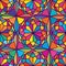 Hexagon make star colorful seamless pattern