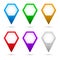 Hexagon-map-pointer-arrow-set-color