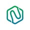 Hexagon n letter logo design