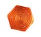 Hexagon orange plate