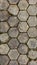 hexagon paving floors made of stone and cement