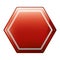 Hexagon of road sign red