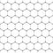 Hexagon seamless pattern. Honeycomb background. Simple monocrome tileable. Hex beehive tiles. Reflected wax pattern. Geometric hiv