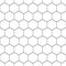 Hexagon seamless pattern. Honeycomb background. Simple monocrome tileable. Hex beehive tiles. Reflected wax pattern. Geometric hiv