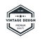 Hexagon Vintage Hipster Badge Logo Design Template Vector Symbol