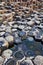 The hexagonal Basalt slabs of Giants Causeway