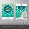 Hexagonal business brochure flyer design layout template in A4 s