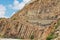 Hexagonal columns of volcanic origin at the Hong Kong Global Geopark in Hong Kong, China.