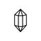 Hexagonal diamond outline icon is a simple trendy style. Vector logo of gemstone