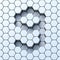 Hexagonal grid number NINE 9 3D