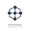 Hexagonal Interconnections icon. Trendy flat vector Hexagonal In