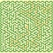 Hexagonal maze in form of square with solution. Vector
