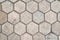 Hexagonal paving slabs gray correct configuration background. structure