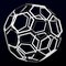 Hexagonal and pentagonal frames as soccer ball shape. 3D rendering