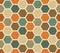 Hexagonal vintage vector seamless pattern