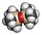 Hexamethyldisiloxane (HDMSO) organosilicon solvent molecule. 3D rendering. Atoms are represented as spheres with conventional