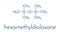 Hexamethyldisiloxane HDMSO organosilicon solvent molecule. Skeletal formula.