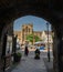 Hexham Abbey, Northumberland UK, in summer