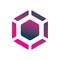 Hexxagon full color center logo design