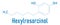 Hexylresorcinol molecule. Has anaesthetic, antiseptic and anthelmintic properties. Skeletal formula.