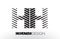 HH H H Lines Letter Design with Creative Elegant Zebra