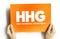 HHG - High Harmonic Generation acronym on card, abbreviation concept background