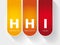 HHI - Herfindahlâ€“Hirschman Index acronym, business concept background