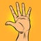 Hi five hand gesture