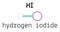HI hydrogen iodide molecule