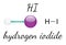 HI hydrogen iodide molecule