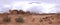 Hi-res HDR 360 Panoramic ancient ruins in the desert of Petra - Cloudy