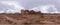 Hi-res HDR 360 Panoramic ancient ruins in Petra - rainy day