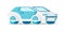 Hi tech electric hatchback coupe car isometric vector illustration futuristic comfortable automobile