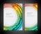 Hi tech green circle geometric innovation dynamic flow brochure booklet set design template vector