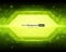 Hi tech green neon abstract innovation technology business background with glow particles realistic vector