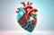 hi tech illustration of a human heart