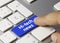 Hi-tech news - Inscription on Blue Keyboard Key