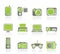 Hi-tech technical equipment icons