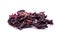 Hibiscus flower red tea karkade, dried petals of Sudanese rose isolated on white