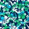 Hibiscus and palm seamless pattern