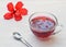 Hibiscus tea and medicine tablet