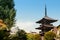 Hida Kokubunji old Buddhist Temple three storey pagoda in old Ed