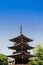 Hida Kokubunji old Buddhist Temple three storey pagoda in old Ed