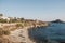 Hidden Beach, a small secluded beach near Platis Yialos in Mykonos, Greece