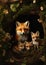 The Hidden Dangers of a Furry Family: Awe-Inspiring Foxes in a N