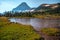 Hidden Lake Pass Small Pond Views, Logan Pass, Glacier National Park, Montana, United States