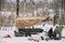 Hidden Re-enactor Dressed As German Wehrmacht Infantry Soldier In World War II Soldiers Sitting In Ambush Near Peasant