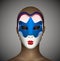 Hide identity, hide problems of sexual minorities concept, man in vivid carnival mask